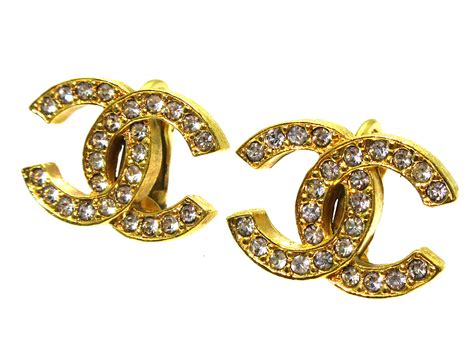 ebay vintage chanel earrings|Vintage Chanel diamond earrings.